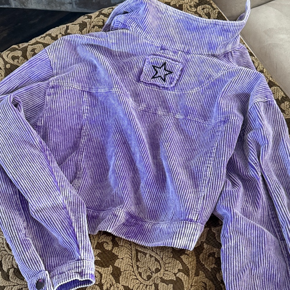 POL Lavender Corduroy Cropped Jacket - Picture 4 of 6